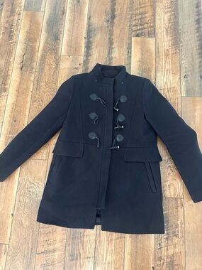 Zara Black Toggle Pea Coat